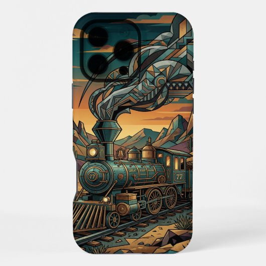 Steampunk Retro iPhone 16 Pro Max Hoesje | Vintage (Achterkant)
