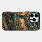 Steampunk Retro iPhone 16 Pro Max Hoesje | Vintage (Achterkant horizontaal)