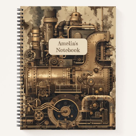 Steampunk Retro Notitieboek (Voorkant)