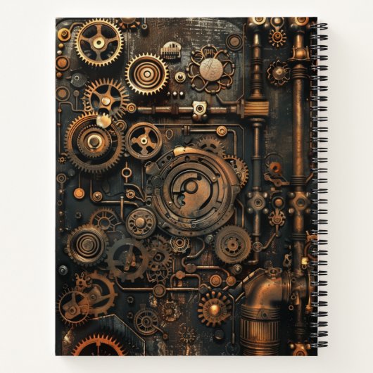 Steampunk Retro Notitieboek (Achterkant)