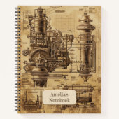 Steampunk Retro Notitieboek (Voorkant)