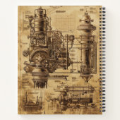 Steampunk Retro Notitieboek (Achterkant)