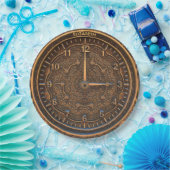  Steampunk Retro Rusty Art Deco Clock Papieren Bordje (Feest)