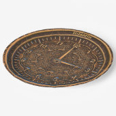 Steampunk Retro Rusty Art Deco Clock Papieren Bordje (Gekanteld)