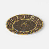 Steampunk Retro Rusty Art Deco Clock Papieren Bordje (Gekanteld)