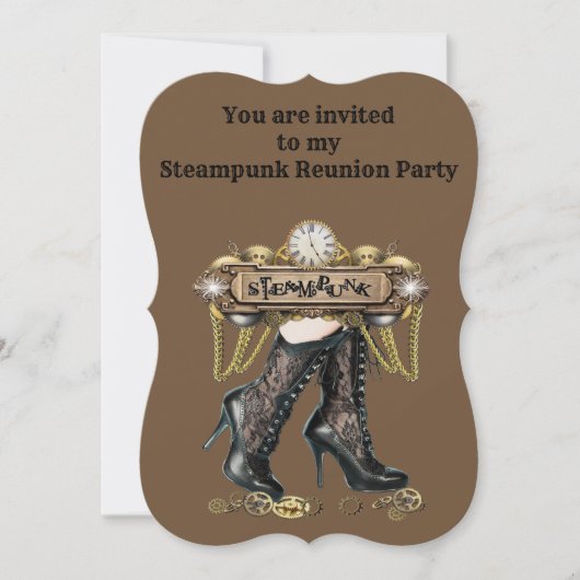 Steampunk Reünie Partij Kaart (Voorkant)