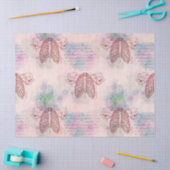 Steampunk Ribcages en Wings op Roze ontkoppeling Tissuepapier (Craft)