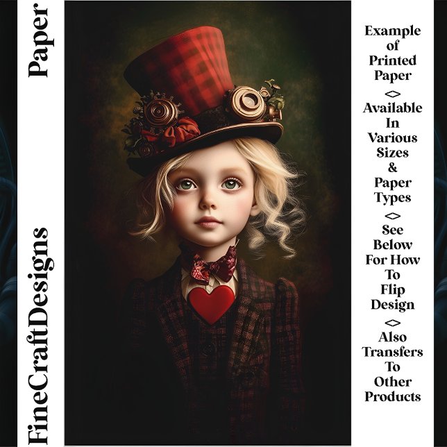 Steampunk Ringmaster Girl CN2 Scrapbook Paper (Creator heeft geüpload)