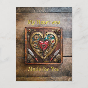 Steampunk Robijnen En Dolken Krijger Valentijn Briefkaart