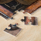 Steampunk Robijnen En Dolken Krijger Valentijn Legpuzzel (Zijkant)