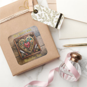 Steampunk Robijnen En Dolken Krijger Valentijn Vierkante Sticker