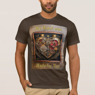 Steampunk Robijnen En Tandwielen Donker Hart T-shirt