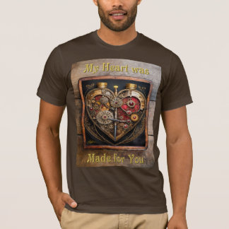 Steampunk Robijnen En Tandwielen Donker Hart T-shirt