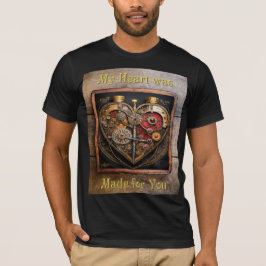 Steampunk Robijnen En Tandwielen Donker Hart  T-shirt