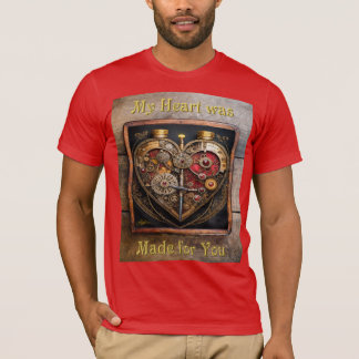 Steampunk Robijnen En Tandwielen Donker Hart T-shirt