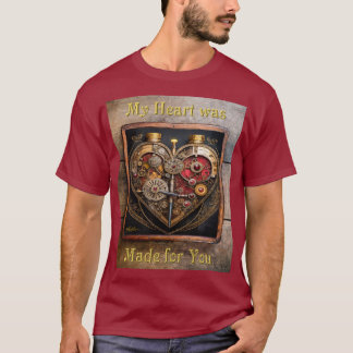 Steampunk Robijnen En Tandwielen Donker Hart T-shirt