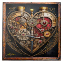 Steampunk Robijnen En Tandwielen Donker Hart 