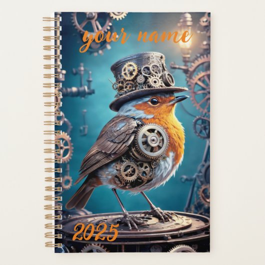  - "Steampunk Robin" Planner (Voorkant)