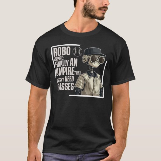 Steampunk Robo Umpire - Geen bril nodig T-shirt (Voorkant)