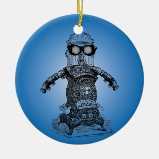 Steampunk Robot een ornament van gekunsteld (Voorkant)