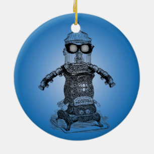 Steampunk Robot een ornament van gekunsteld