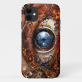 steampunk robot eye iphone case (Achterkant)