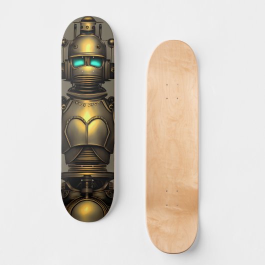 Steampunk Robot Knight Persoonlijk Skateboard (Voorkant)