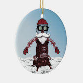Steampunk Robot One Cool and Hip Santa Keramisch Ornament (Rechts)