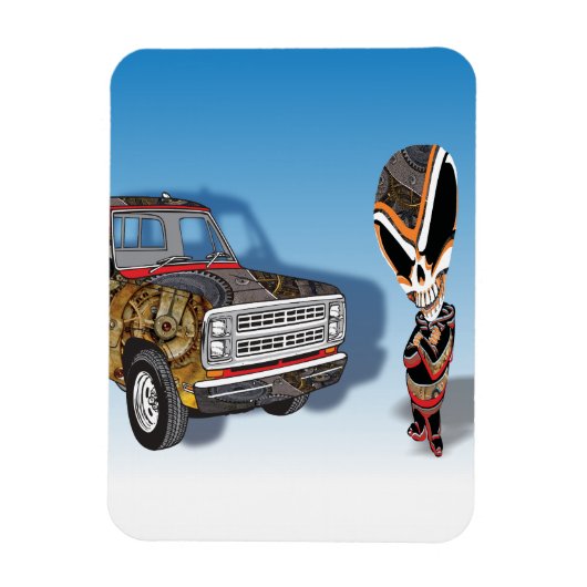 Steampunk Robot Teenage Alien Cyborg Magneet (Verticaal)