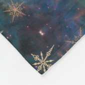 Steampunk Rockets in Emerald Nebula Fleece Deken (Hoek)
