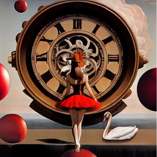 Steampunk Rode Waterverf Ballerina Sling Bag