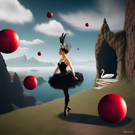 Steampunk Rode Waterverf Ballerina Sling Bag