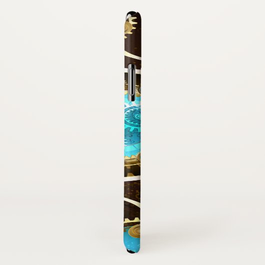 Steampunk roestige achtergrond met turkooizen lenz Case-Mate iPhone case (Achterkant / rechts)