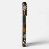 Steampunk Roestige Achtergrond met Turquoise Lenze Case-Mate iPhone Case (Achterkant / Rechts)