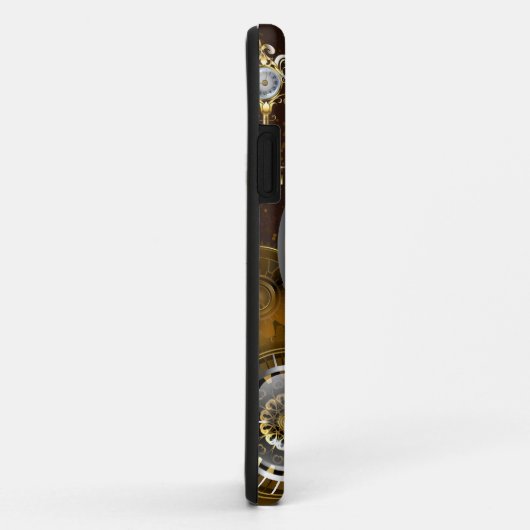 Steampunk Roestige Achtergrond met Turquoise Lenze Case-Mate iPhone Case (Achterkant/rechts)