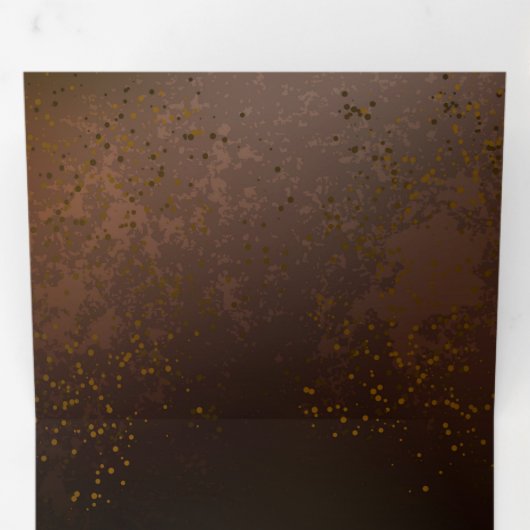 Steampunk Roestige Achtergrond met Turquoise Lenze Drieluik Kaart (Binnenzijde eerst)