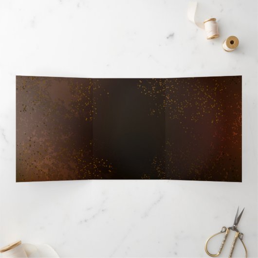 Steampunk Roestige Achtergrond met Turquoise Lenze Drieluik Programma (Binnen)