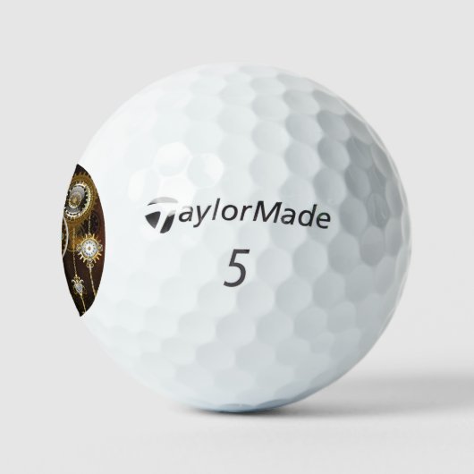 Steampunk Roestige Achtergrond met Turquoise Lenze Golfballen (Logo)