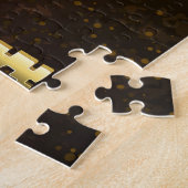 Steampunk Roestige Achtergrond met Turquoise Lenze Legpuzzel (Zijkant)