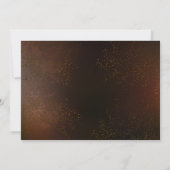Steampunk roestige achtergrond met turquoise lenze save the date (Achterkant)