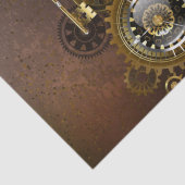 Steampunk Roestige Achtergrond met Turquoise Lenze Tissuepapier (Detail)