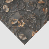Steampunk Roestige Bladeren en Bloemen voor Decoup Tissuepapier (Detail)
