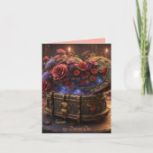 Steampunk Romance Feestdagen Kaart (Voorkant)