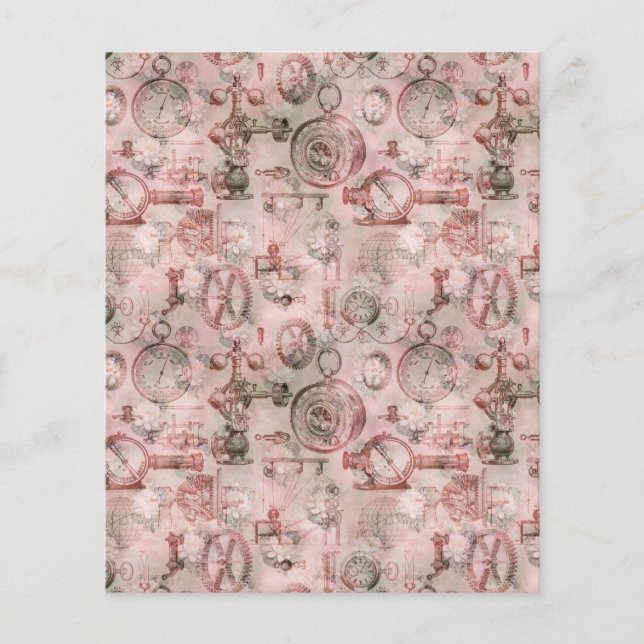 Steampunk Romance Scrapbook Papier |  (Voorkant)