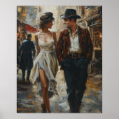 Steampunk Romance -  stijl Waterverf Art Poster (Voorkant)