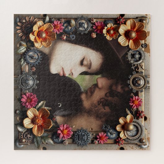 Steampunk Romantic Photo Personalized Legpuzzel (Horizontaal)
