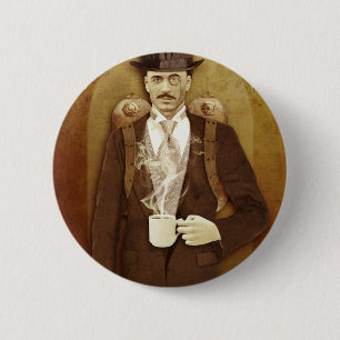 STEAMPUNK RONDE BUTTON 5,7 CM