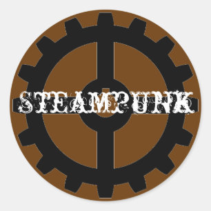 Steampunk Ronde Sticker