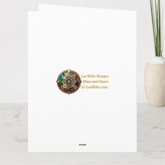 Steampunk Rood Blauwe Goggles Graffiti Kaart (Achterkant)