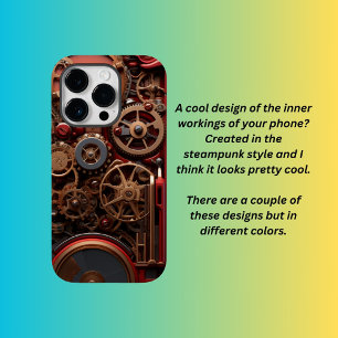 Steampunk rood Case-Mate iPhone 14 pro hoesje
